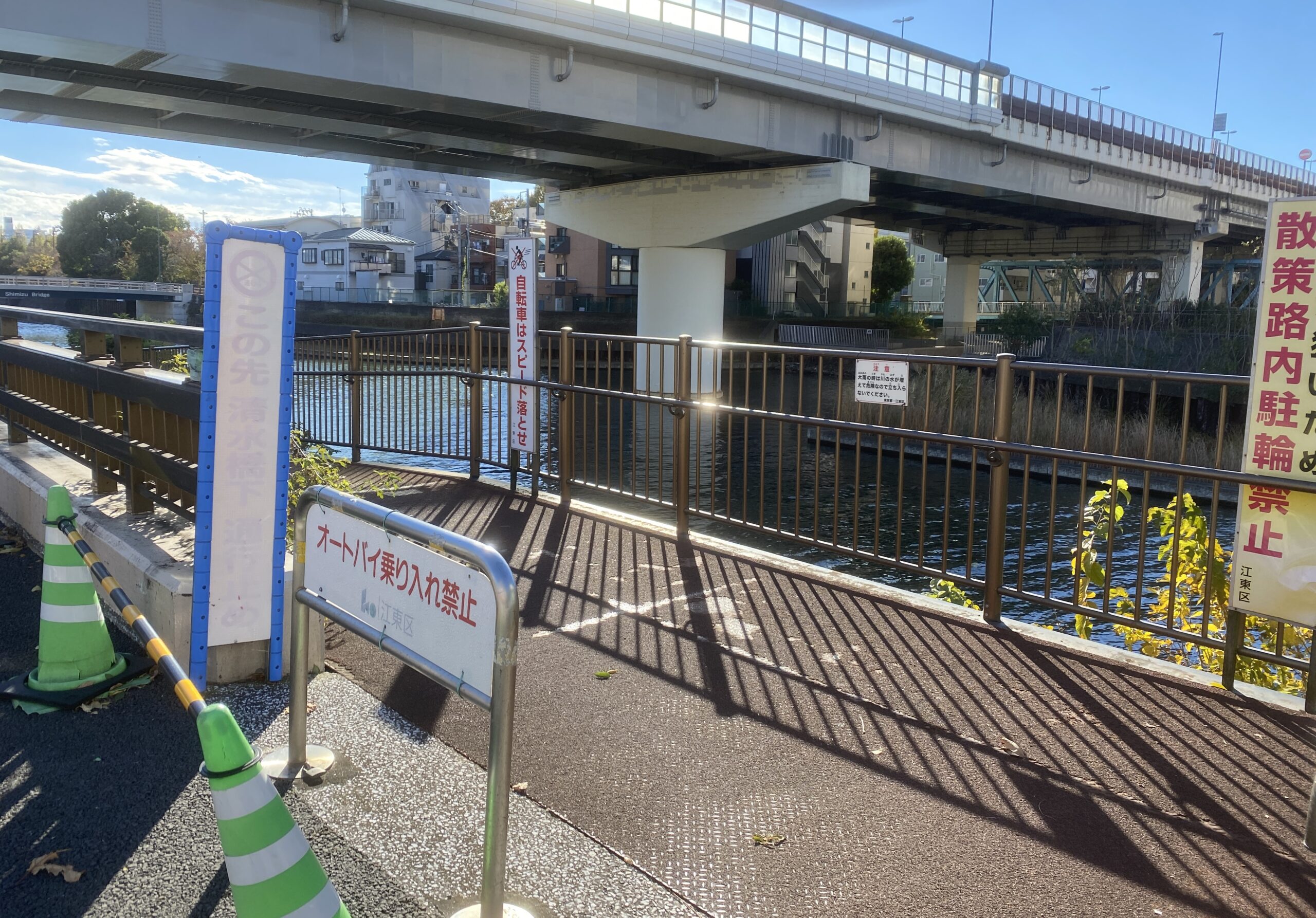 錦糸町でハゼ釣り　横十間川 首都高下