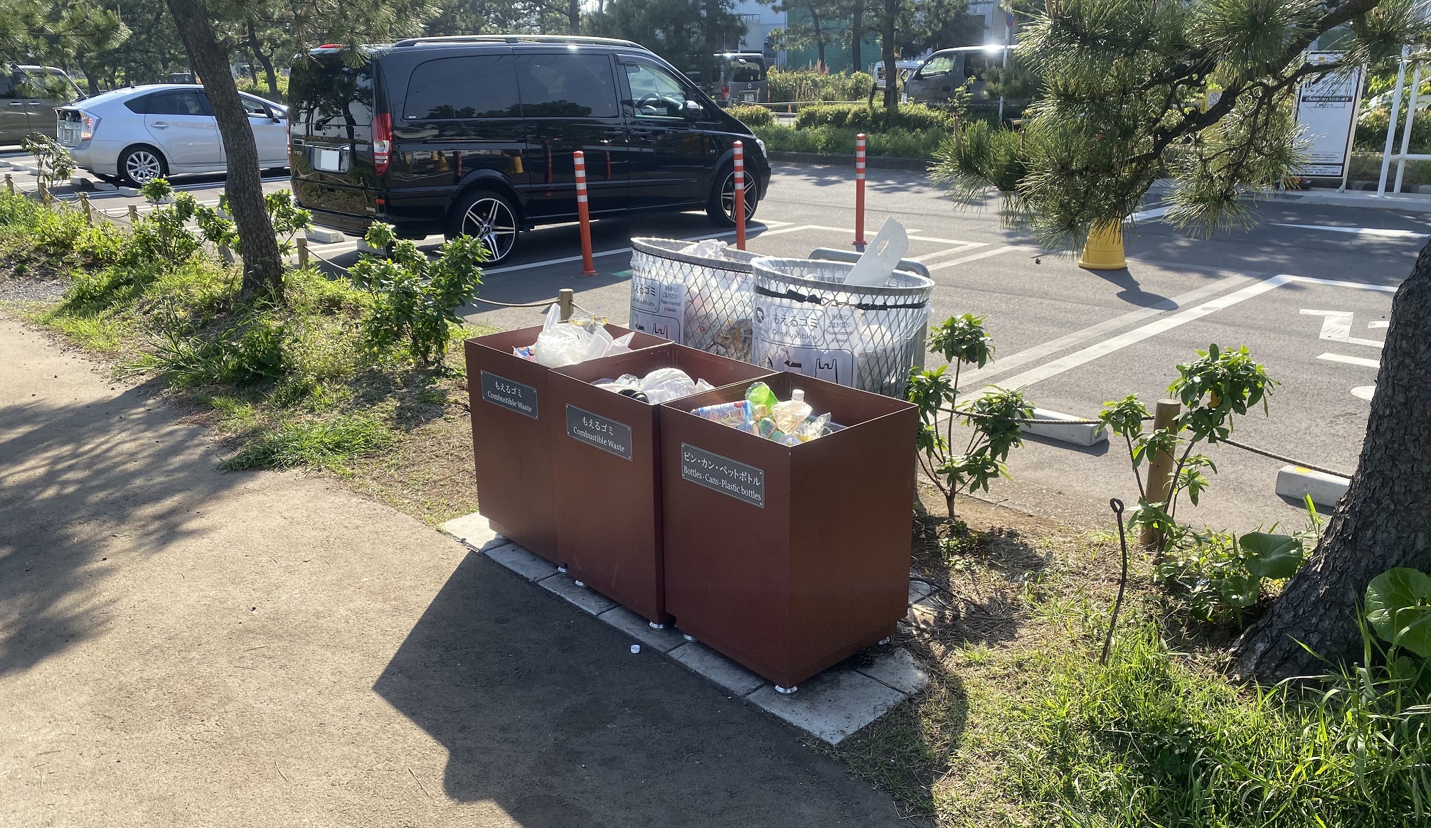 暁ふ頭公園　ゴミ箱