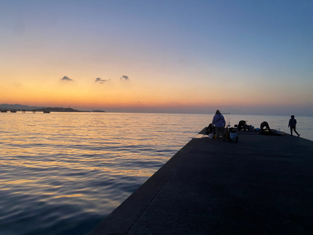 館山北条海岸　汐入川河口導流堤　釣り