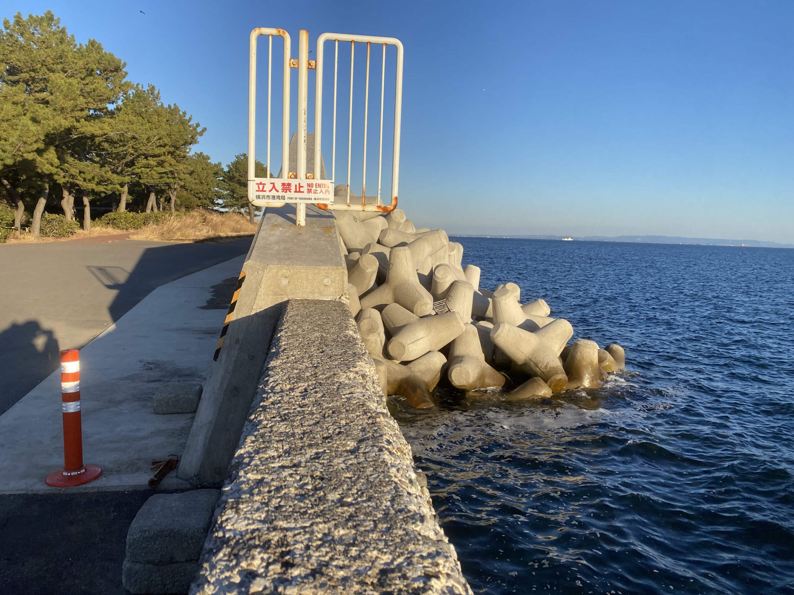 八景島対岸 ヘリポート横 釣り
